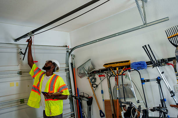 Professional Garage Door Panel Replacement technician working in Coon Rapids, IA